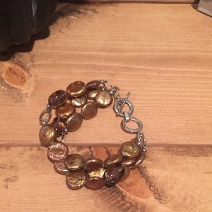 Silpada Copper Pearl Bracelet